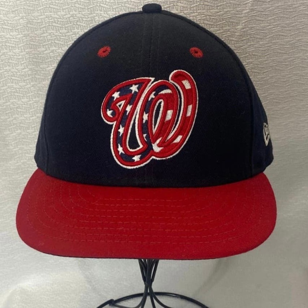 New Era 59Fifty Washington Nationals Baseball Cap Stars & Stripes sz 7-1/4